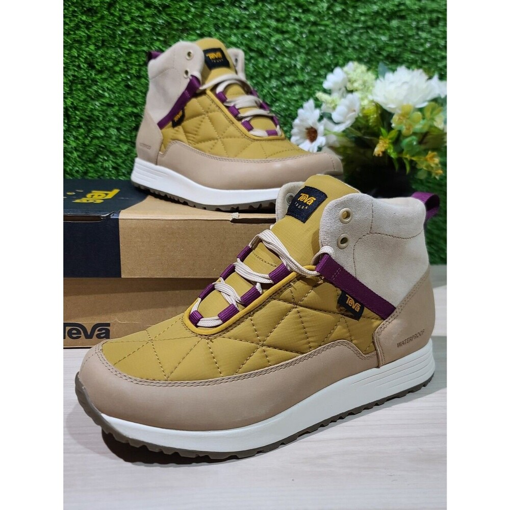 Teva Ember Commute Waterproof Boots - Sesame/Medallion US Women's 8.5 NEW